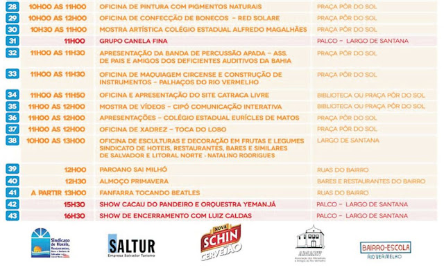 Confira a programação completa do Festival da Primavera no Rio Vermelho