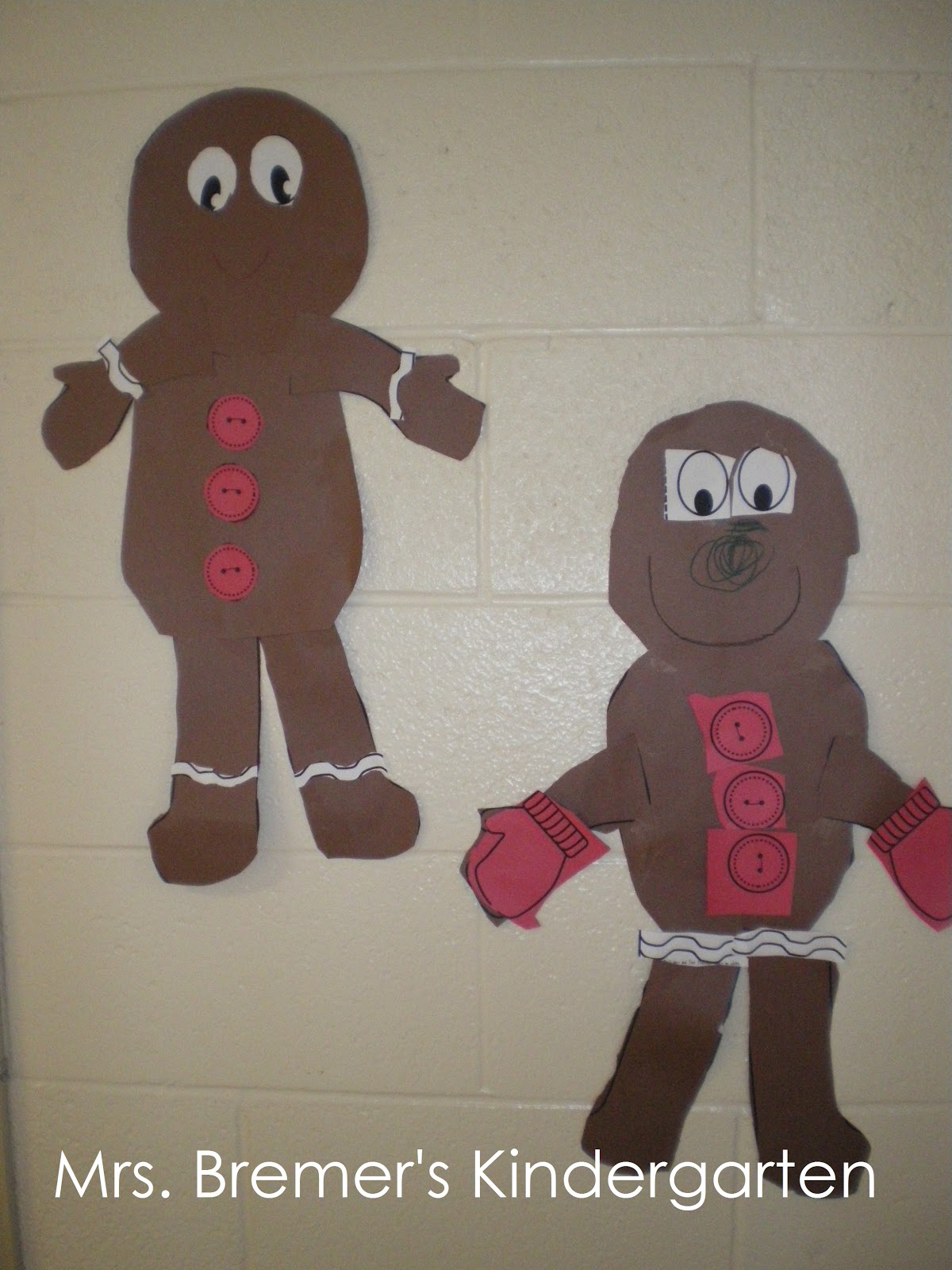 Mrs. Bremer's Class Christmas Bulletin Board and Gingerbread Men Craft