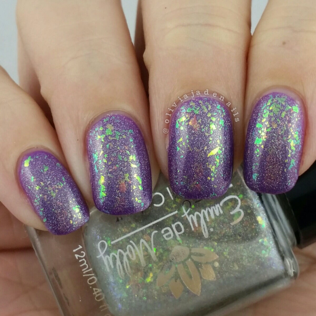 Emily de Molly Fancy Sauce (over The Pretender) swatched by Olivia Jade Nails
