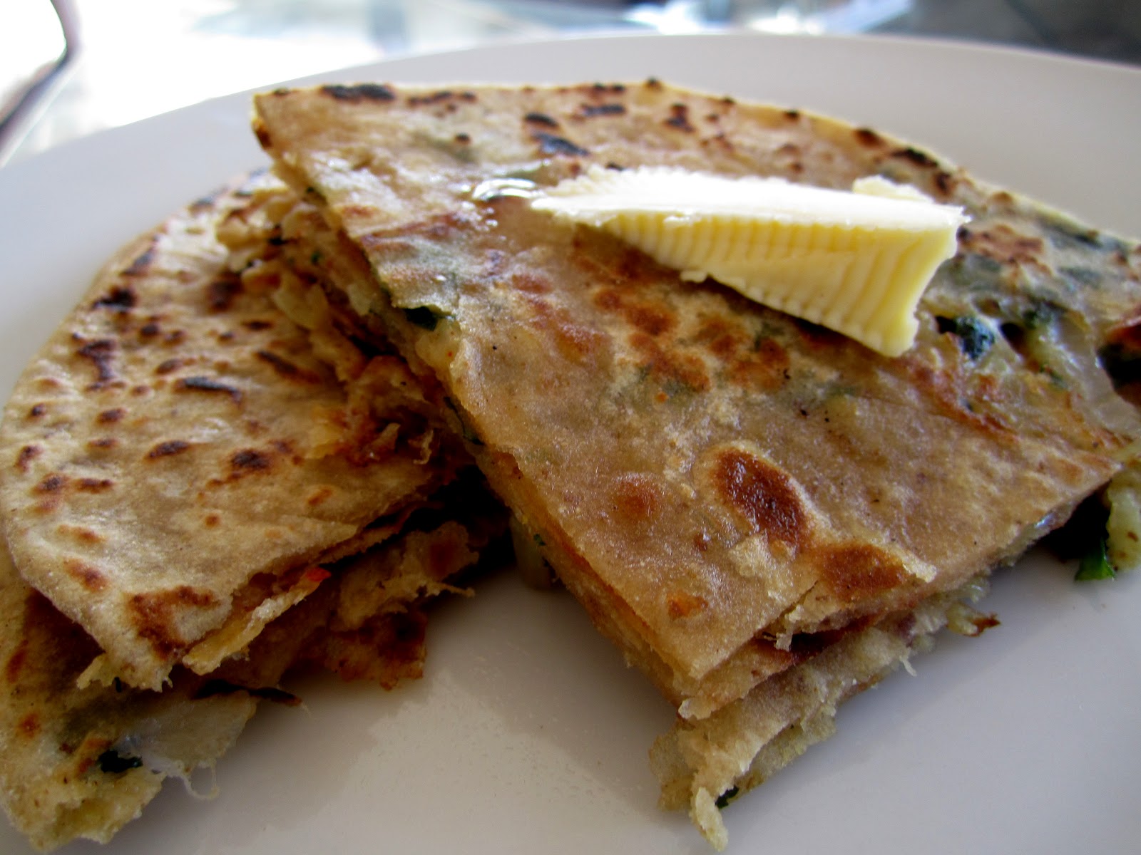 Payal's Cafe Onion and Cheese Paratha