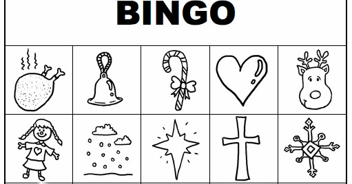 A Set 5 Simple Christmas Bingo Cards Printable