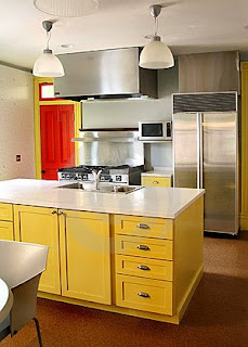 Kitchen Yellow Cabinets