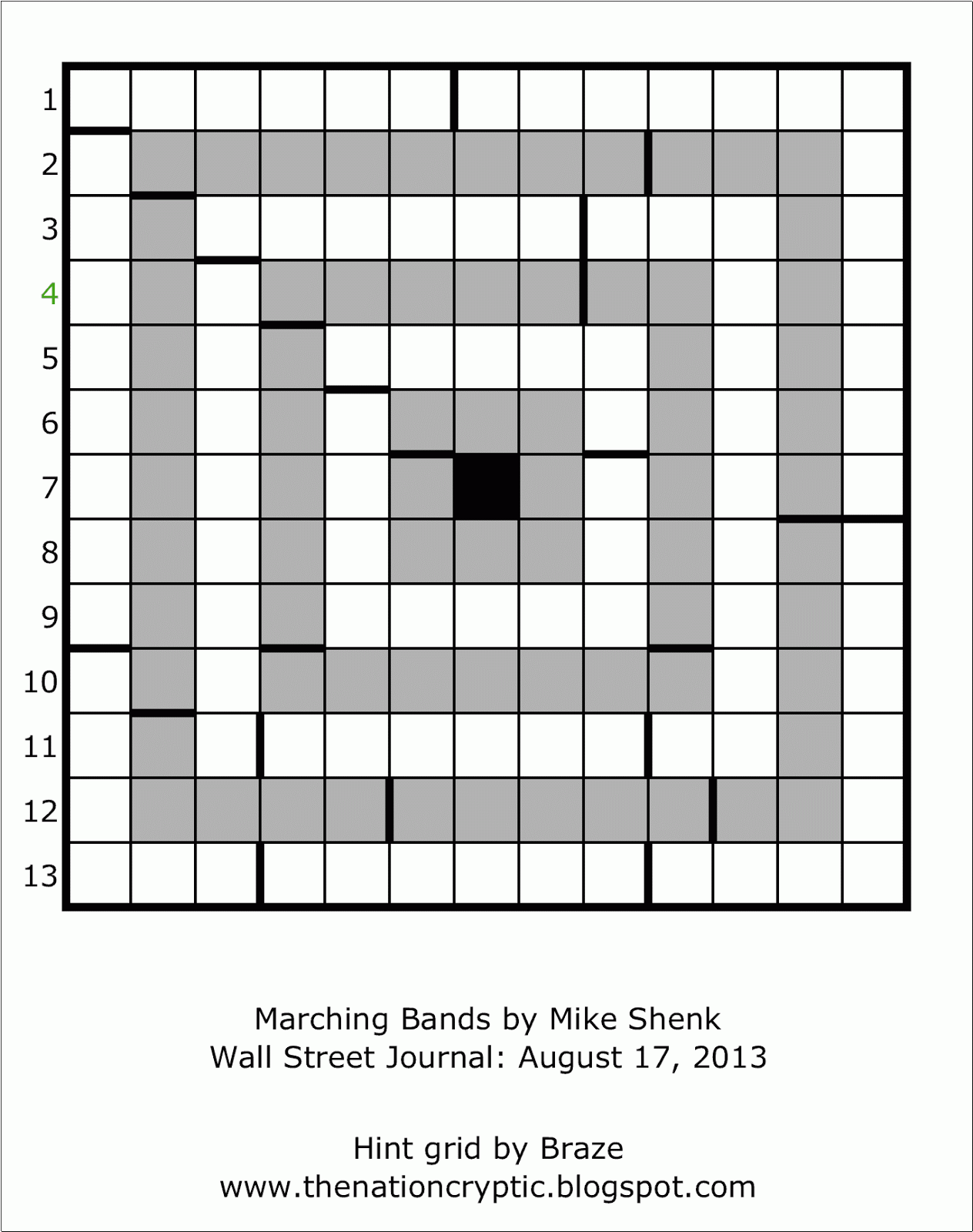 The Nation Cryptic Crossword Forum Mike Shenk (Sunday brunch August