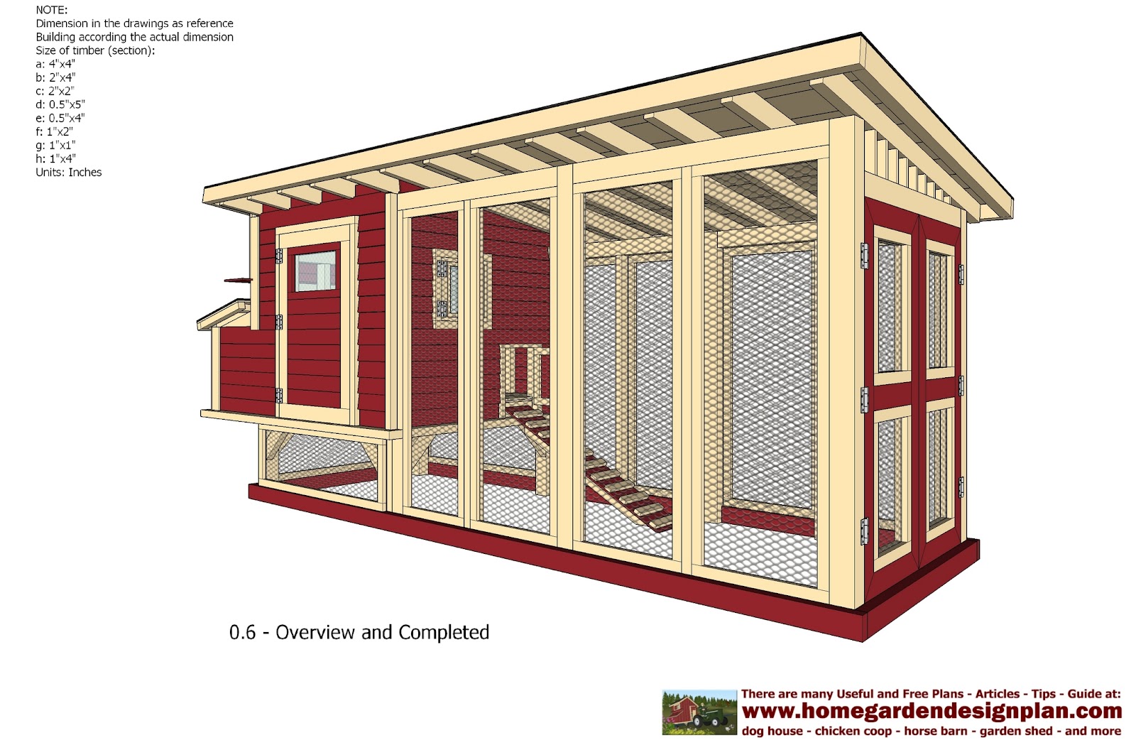 home garden plans M101 Chicken Coop Plans Construction Chicken