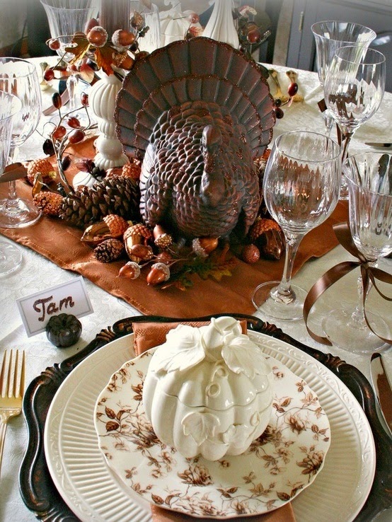 Decoracion de mesa para cena de Thanksgiving CASAS IDEAS