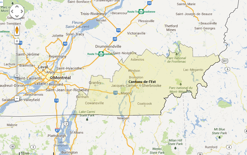 Les Cantons de l'est Magog et alentour