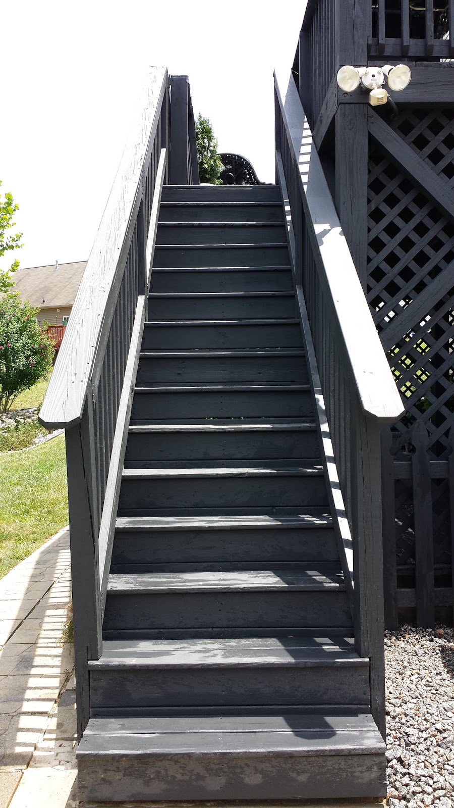 FOCAL POINT STYLING Before & After Black Slate Stain Deck & Repair