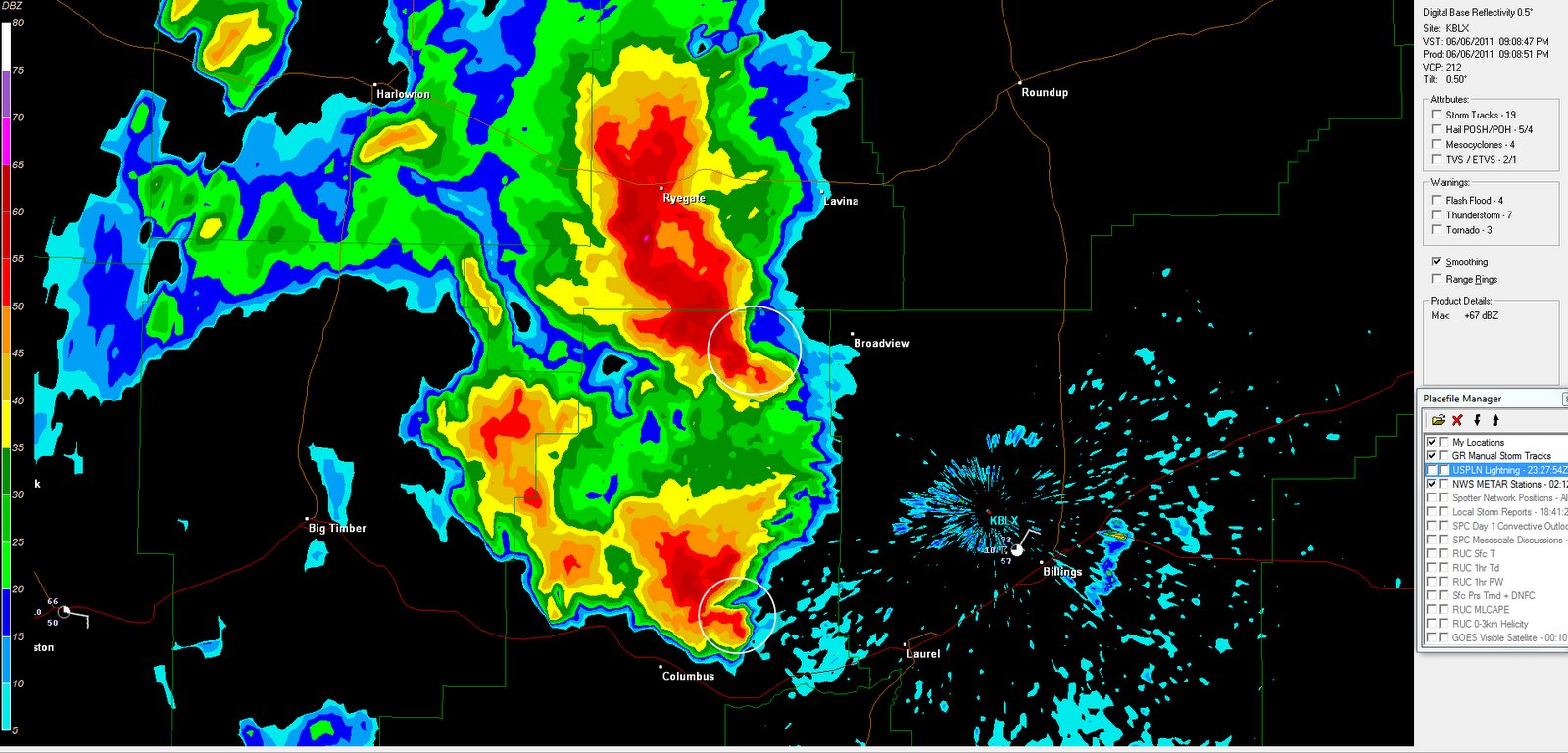 The Original Weather Blog Hook Echoes on Radar in Montana