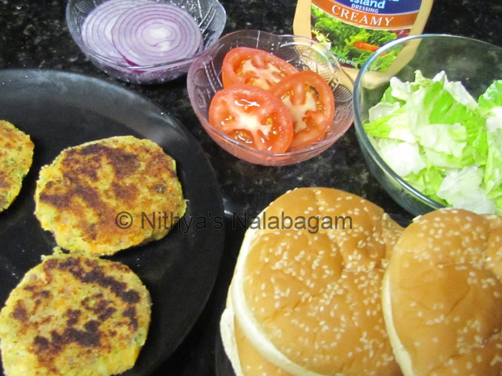 Indian Veggie Burger Nithya's Nalabagam