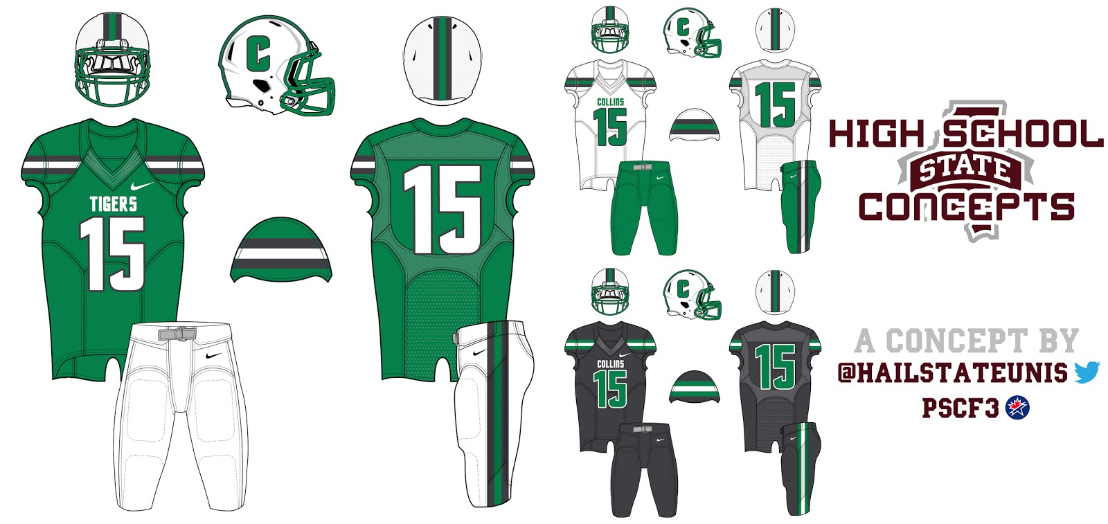 Mississippi High School Football Helmets Collins