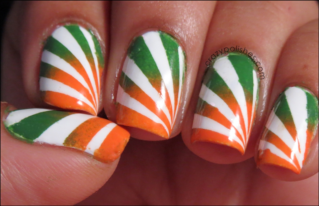 Crazy Polishes Nail Arts Swatches Reviews Indian Independence Day Manicure