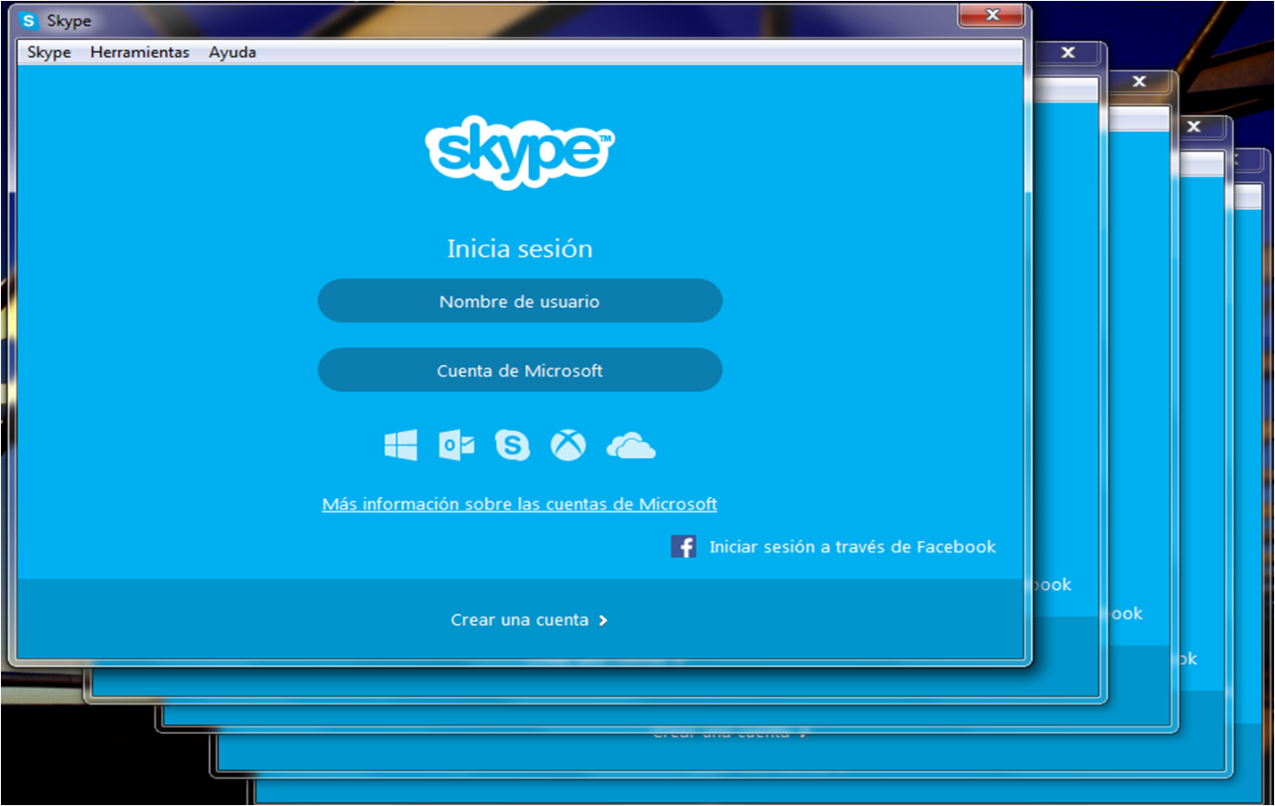 muestra de multiples instancias de skype en un sólo sistema