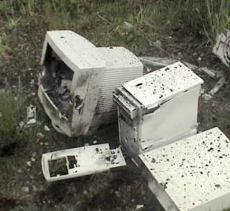 Computer Being Smashed