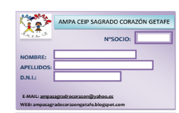 Ampa Ceip Sagrado Corazon De Getafe Nuevo Carnet De Socio