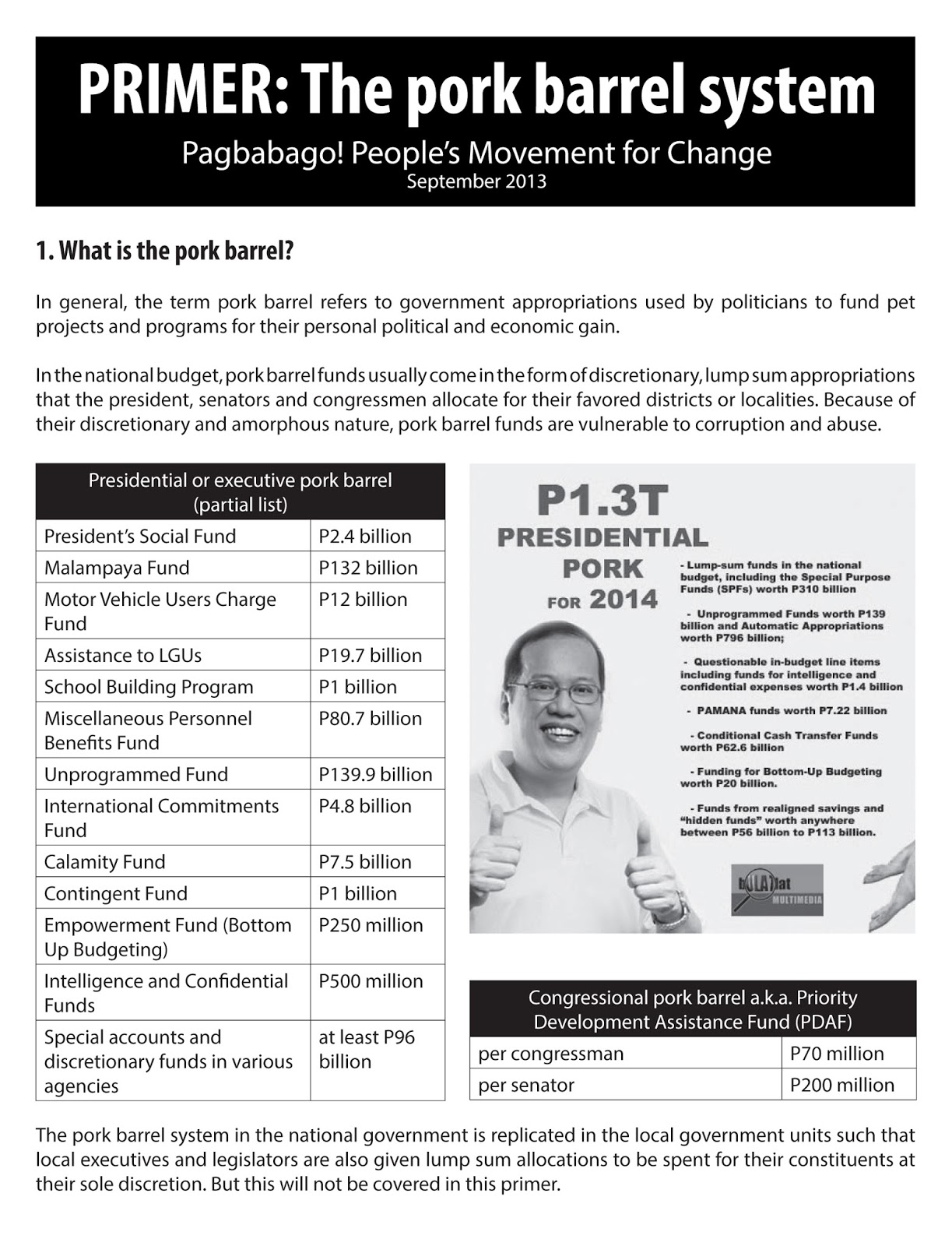 Primer on the Pork Barrel System in the Philippines Priest Stuff