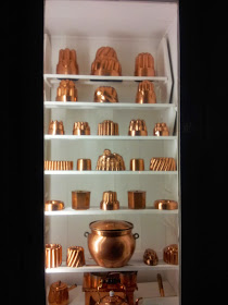 Jelly moulds in the kitchen of Inverary castle, Scotland