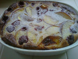 Raspberry Peach Clafouti