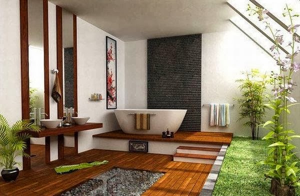 Baños en estilo japonés - Colores en Casa