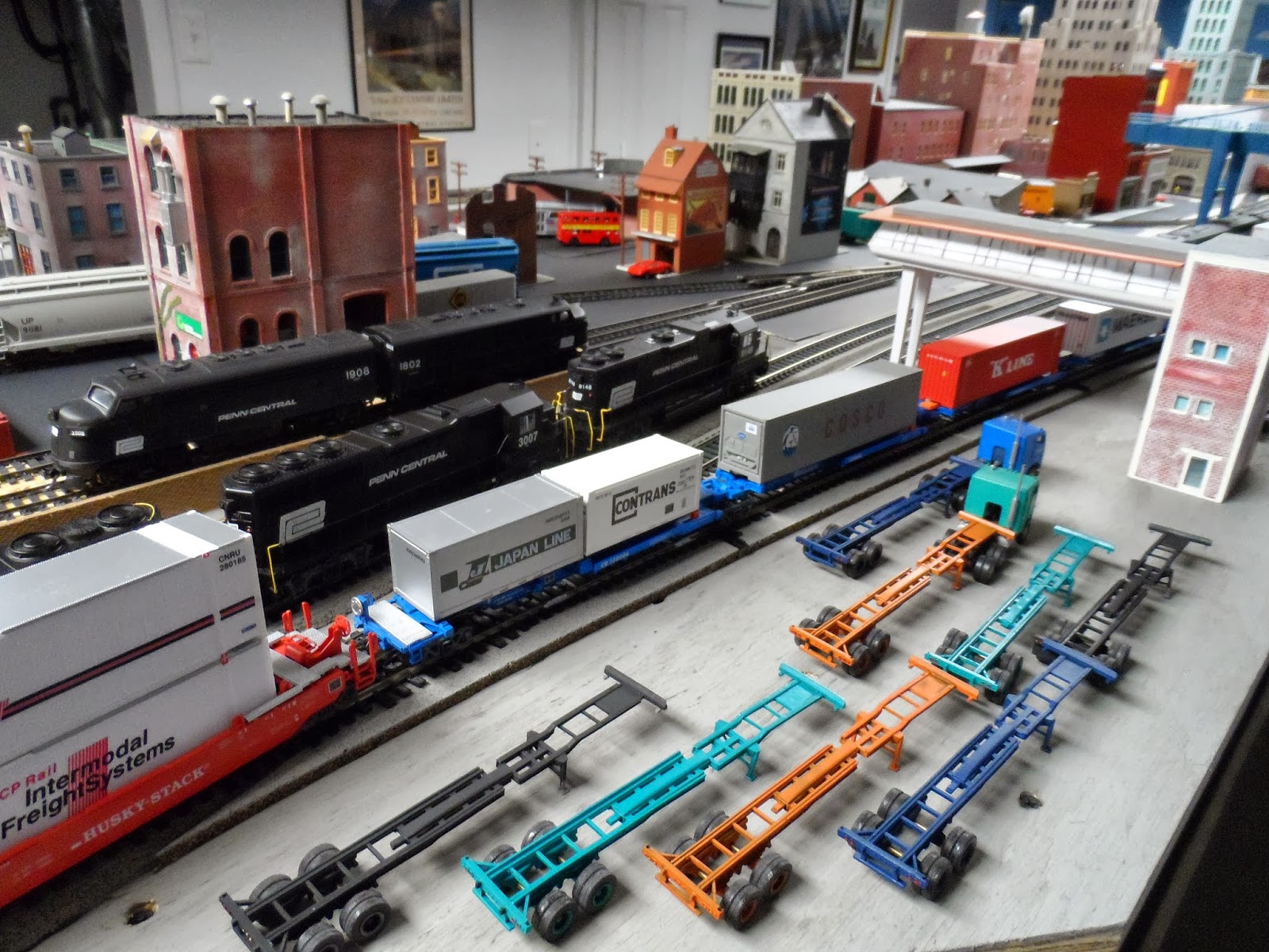 New York Central Train Layout Container Chassis Build Complete