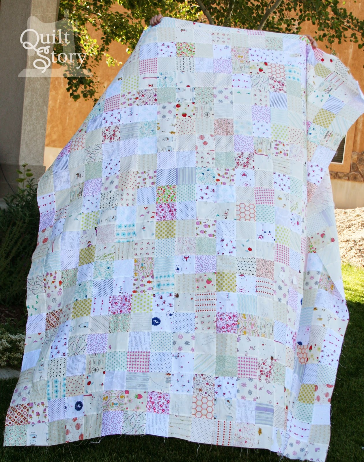 Quilt Story low volume quilt top finished!