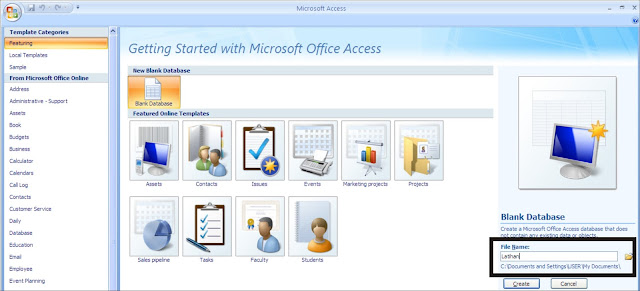 Membuka dan menutup Microsoft Access
