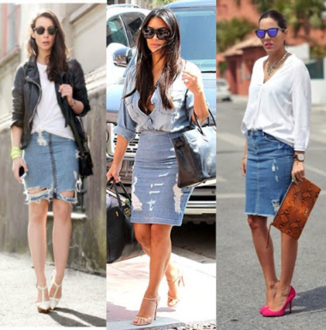 saia jeans despojada