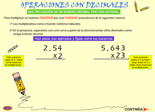 Multiplicación decimales.