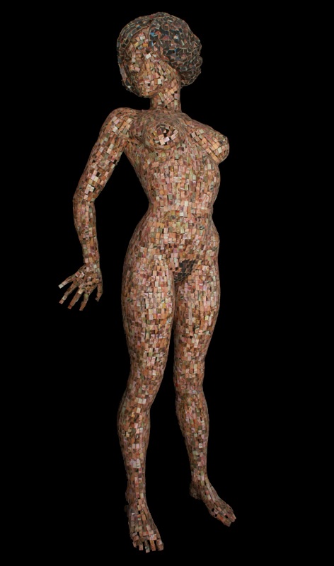 david mach esculturas mulheres mosaico farpas