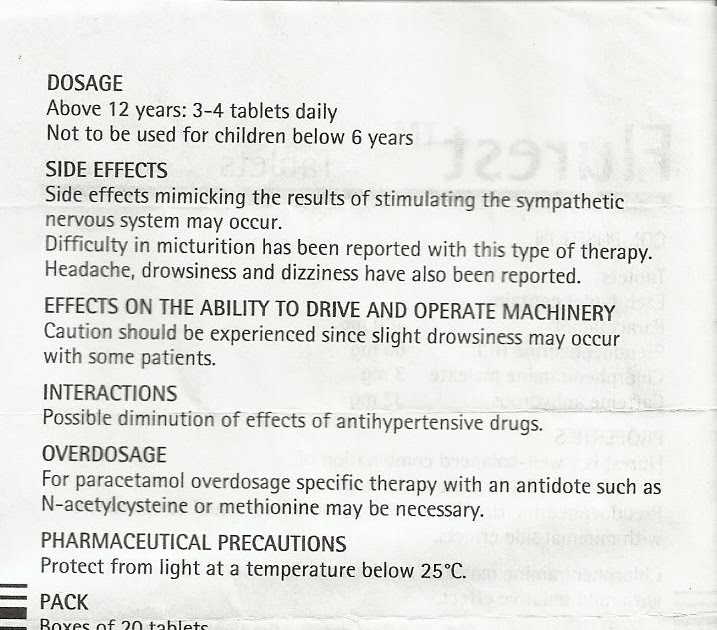 Drug Pamphlet Flurest Tablets (rest of pamphlet)