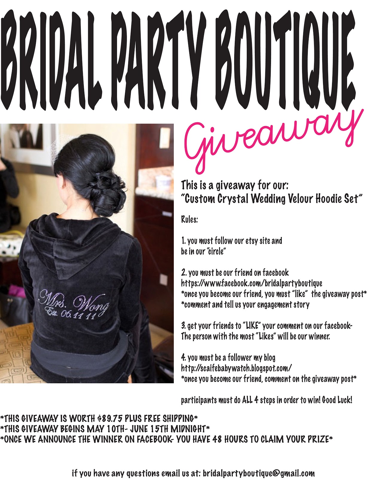 SCAIFE baby Bridal Party Boutique Giveaway!!!
