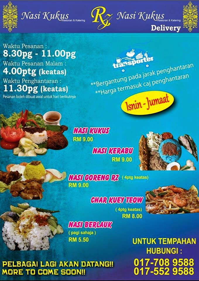 Transport Delivery menghantar makanan ke pintu rumah anda