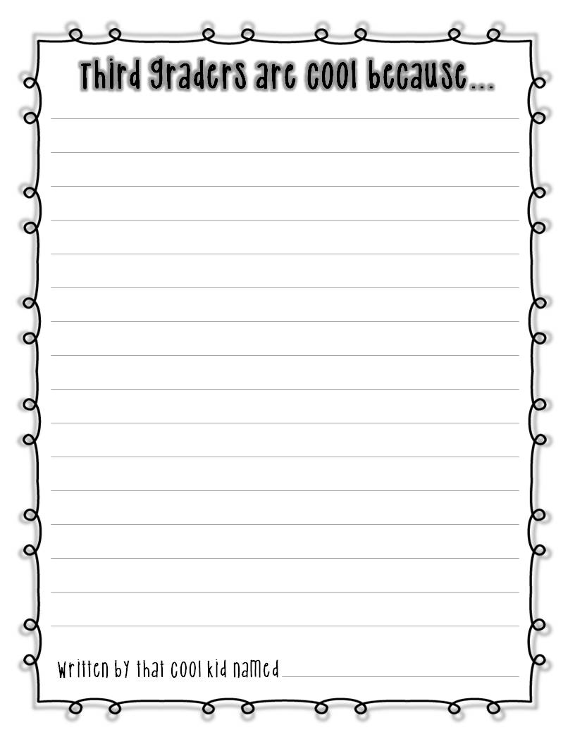 What Happens in 27...: First graders are cool because... Writing Prompt