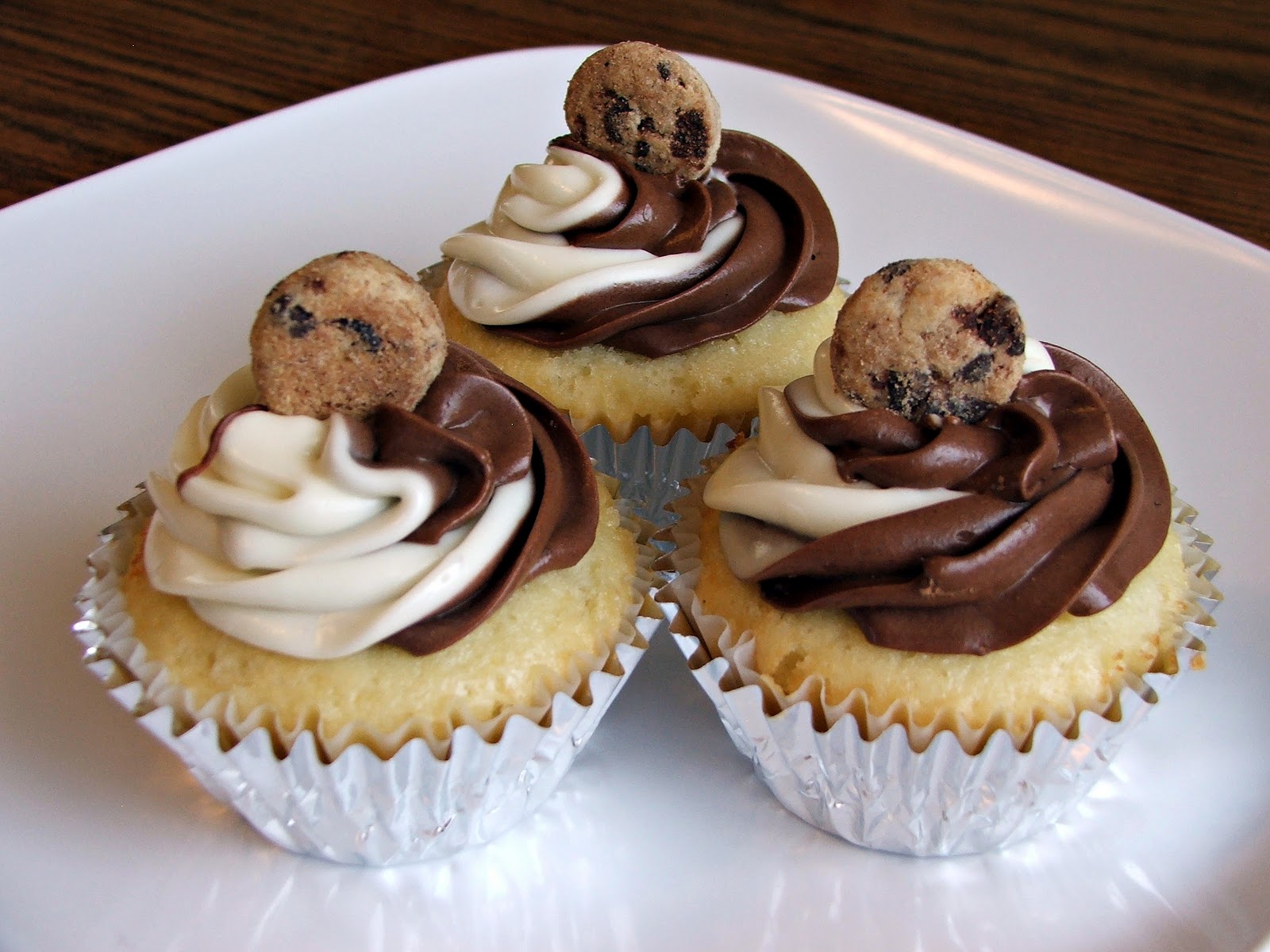 Double the Deliciousness Chocolate Chip Cookie Dough Cupcakes