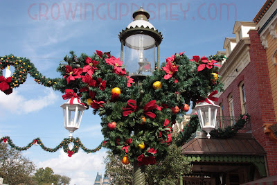 Christmas decorations at Magic Kingdom