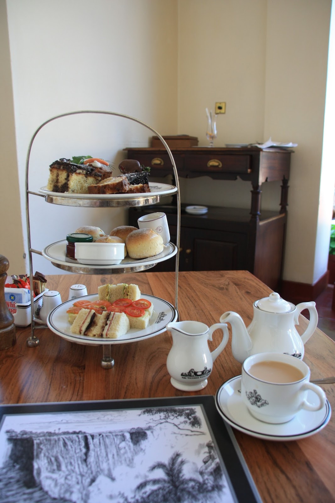 Caroline Makes.... Afternoon Tea at the Victoria Falls Hotel, Zimbabwe