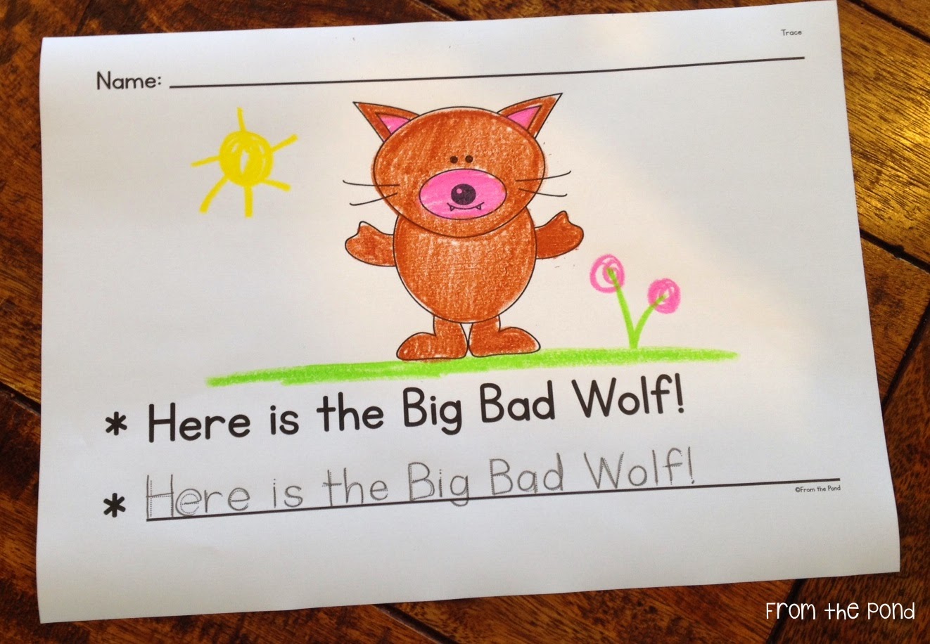 Big bad wolf writing paper 07 image