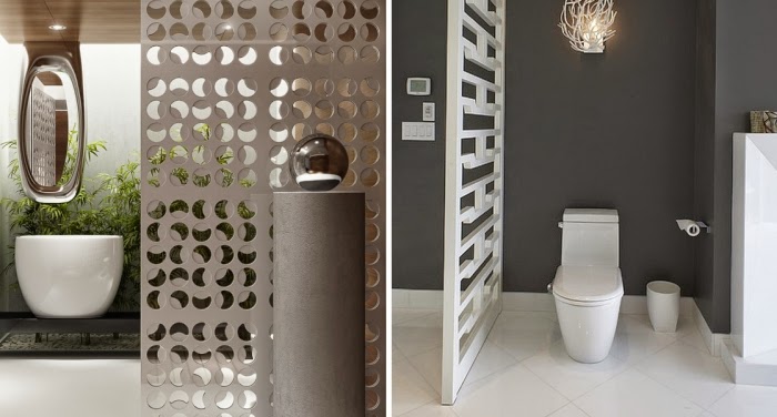 Bathroom Design Ideas For How To Give Privacy For The Toilet Area