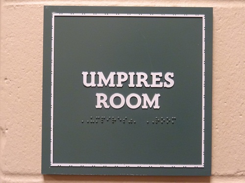 Safeco tour Umpires room braille Seattle Mariners