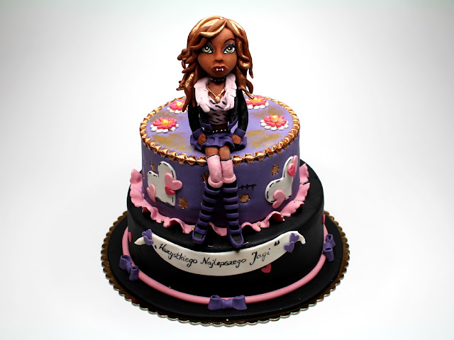 Birthday Cake with Clawdeen Wolf - Monster High