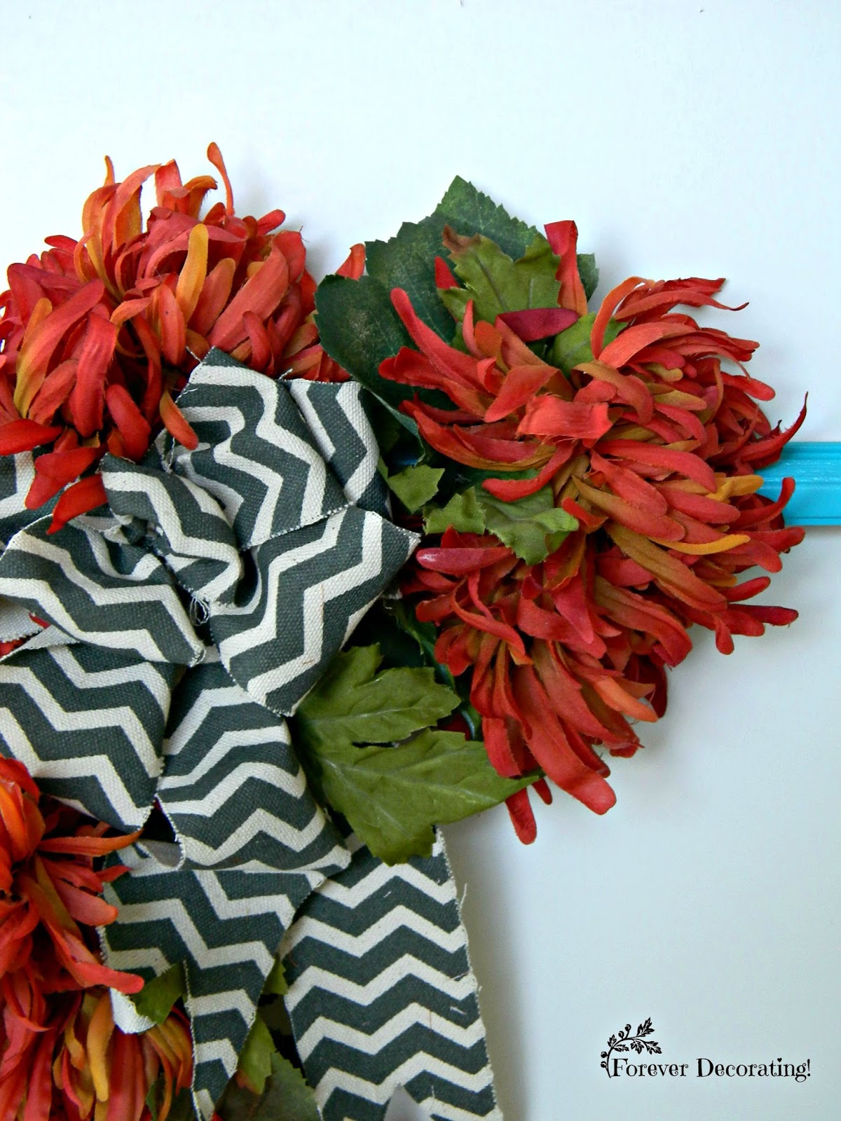 Forever Decorating Teal Frame Wreath