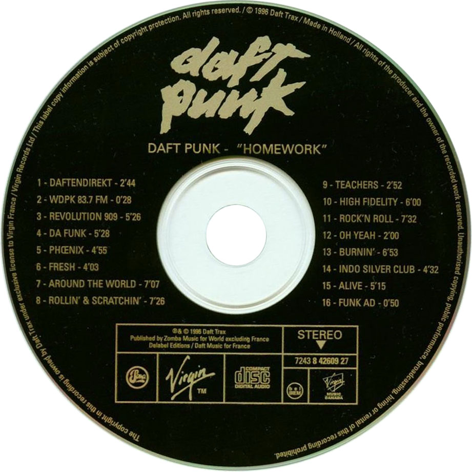Daft punk homework tracklist