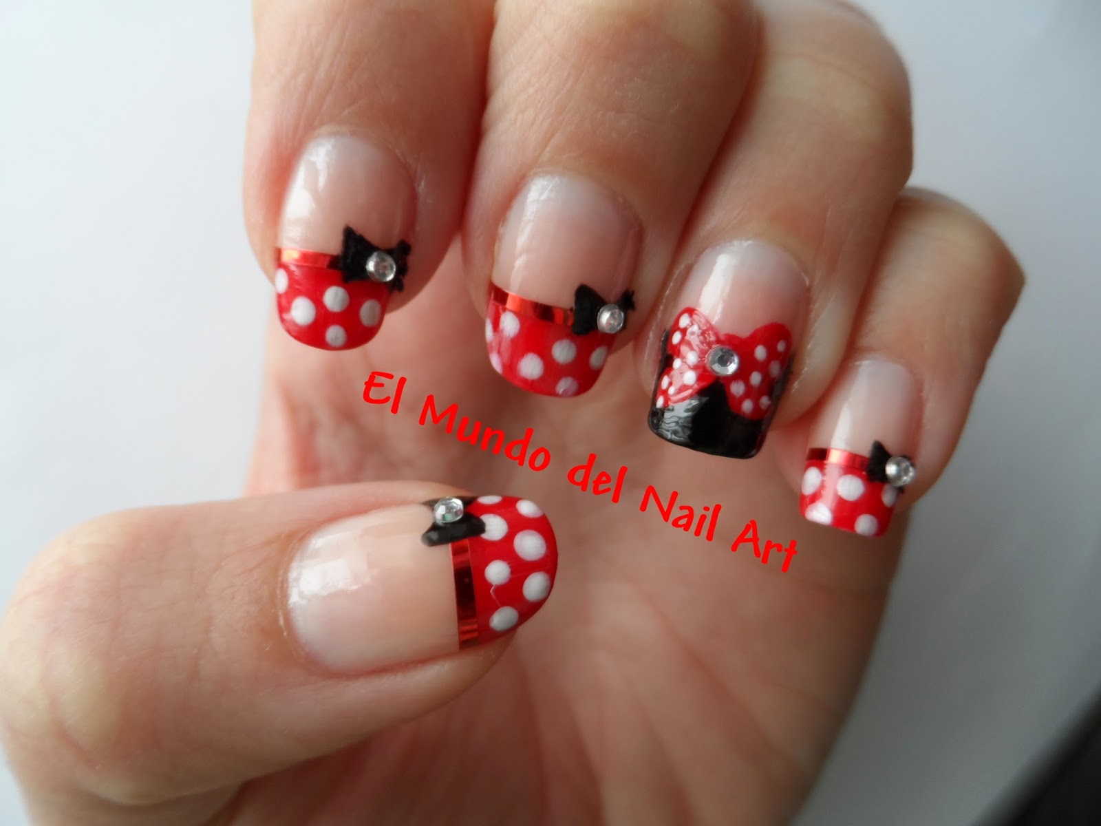 El Mundo del Nail Art Manicura Minnie Mouse