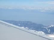 the view from the airplane flying into Geneva (img )