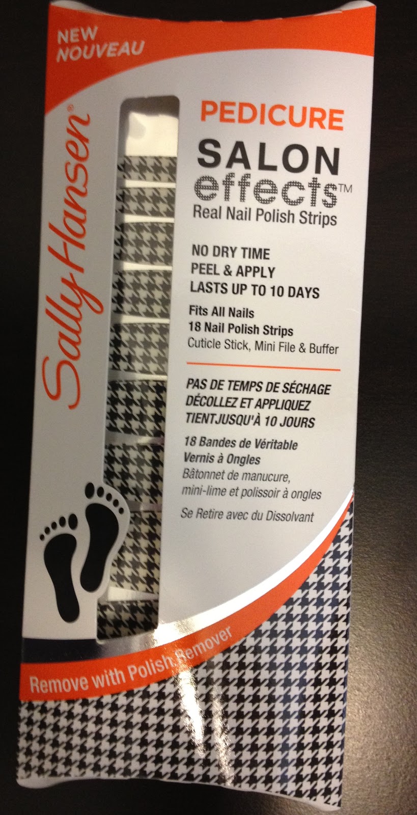 Sally now has nail polish strips for your toes. How awesome is that
