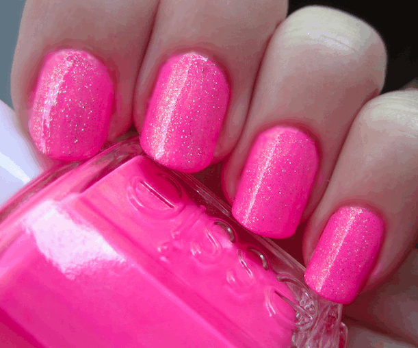 Josie's Nails Essie Pink Parka & White Cap