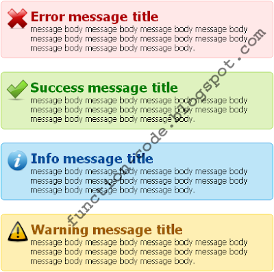 error,success,info and warning css message box 002