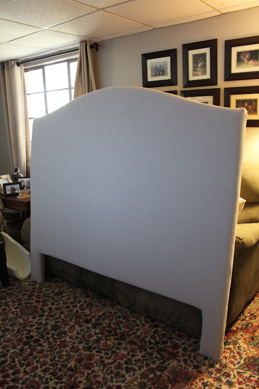 DIY Drop Cloth/Nailhead Trim Upholstered Headboard TutorialDIY Show Off