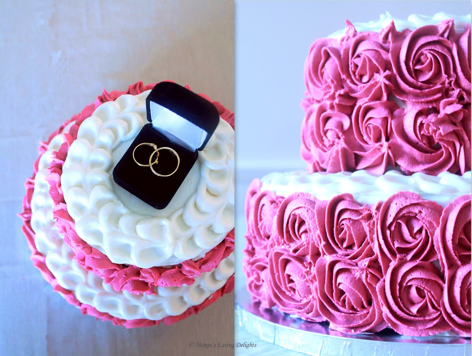 Manju s Eating Delights: Cake for an Engagement - with Roses
