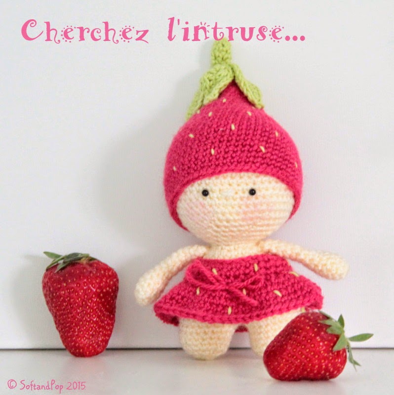 petite poupée fraise au crochet
