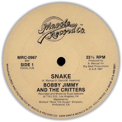 Bobby Jimmy And The Critters ‎– Snake (1987, VLS,192)